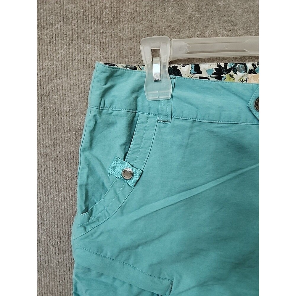 Gander Mountain Riley Shorts Womens 10 Aqua Sea Cargo Pockets Lightweight NEW - Picture 2 of 9
